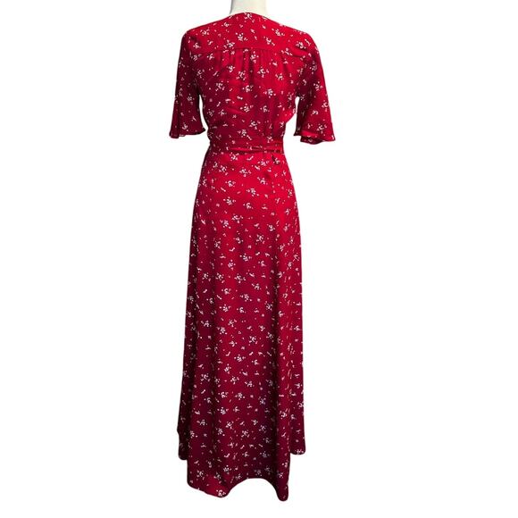 Christy Dawn Bluebell Wrap Dress – Crimson Bloom New With Tags (Size S) - Picture 3 of 8